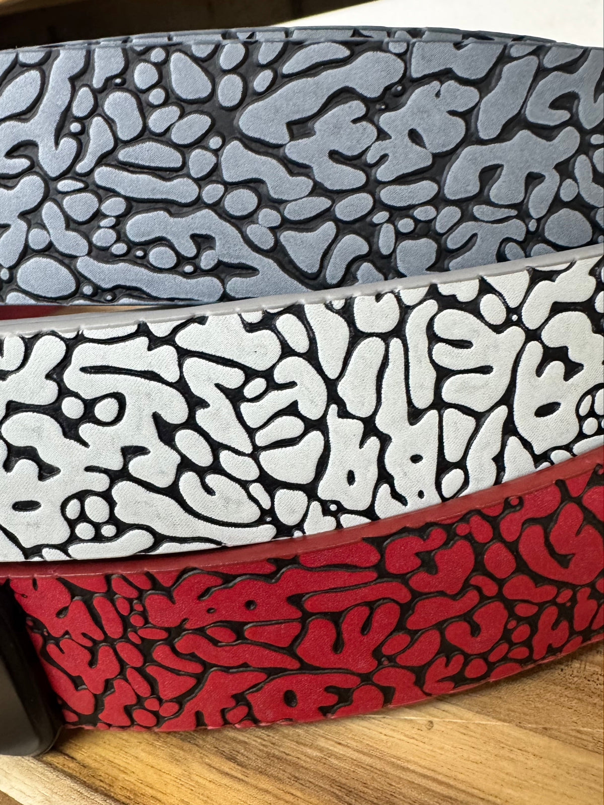 Air Jordan Elephant Print Textured Adjustable Belt