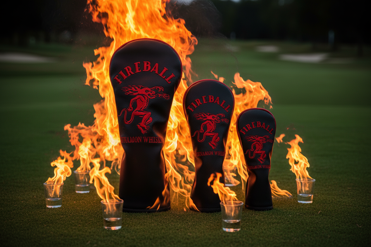 Fireball Golf Headcovers Whiskey Black