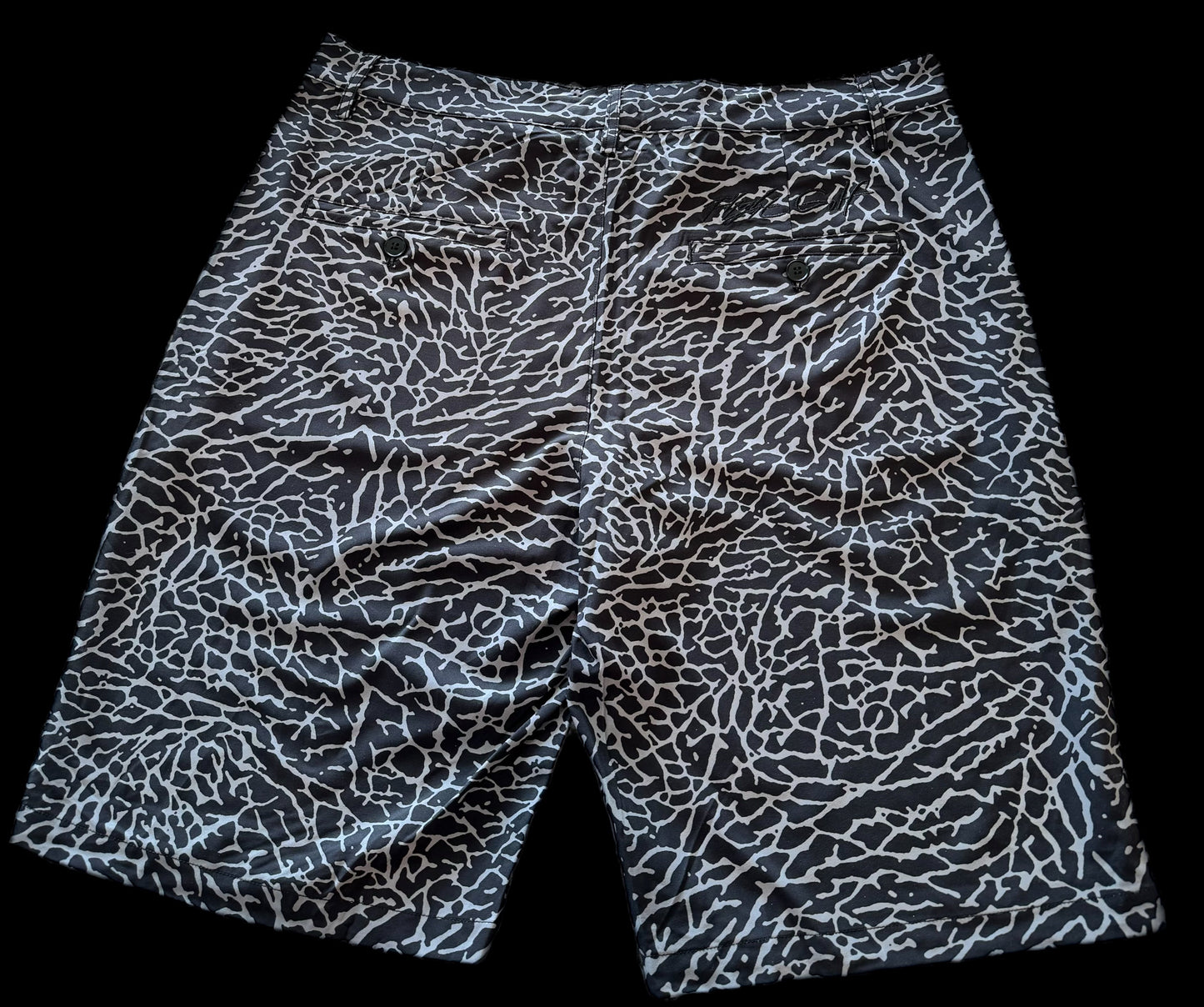 Air Jordan Black Elephant print golf shorts by Flight Golf