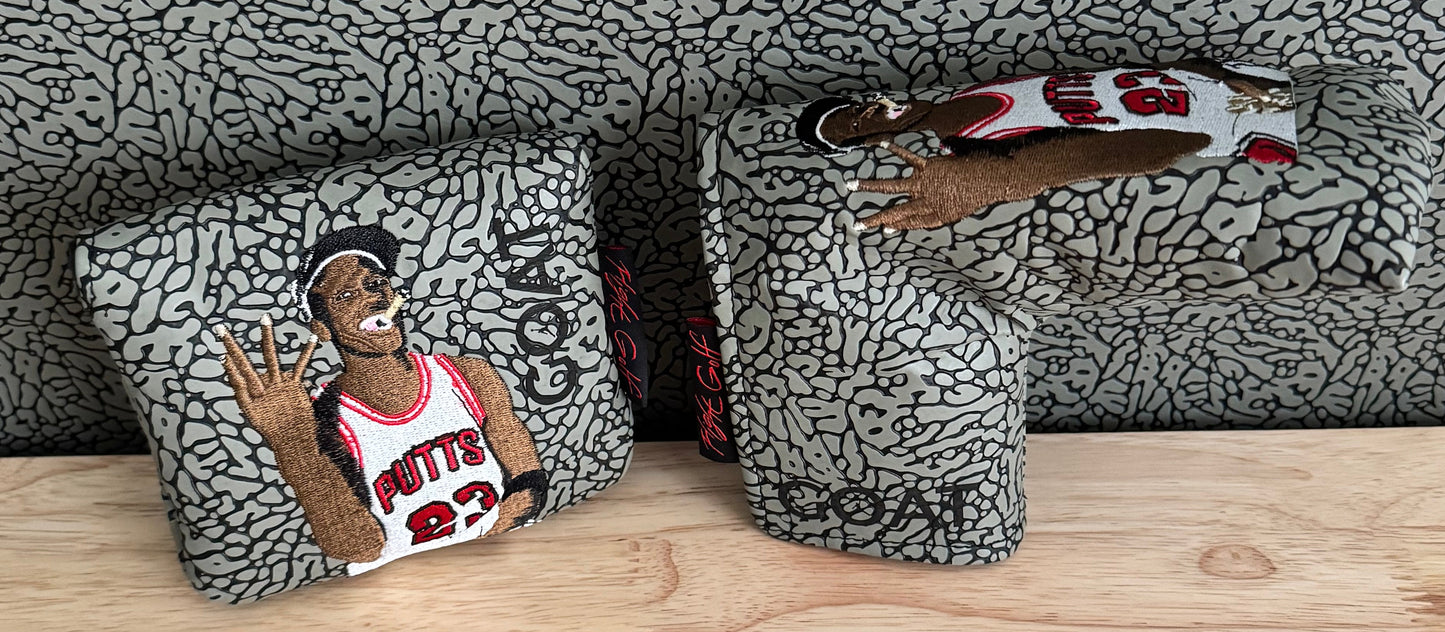 Air Jordan Golf Putter Head Cover Textured Elephant Print Cement Grey No 3 Putts