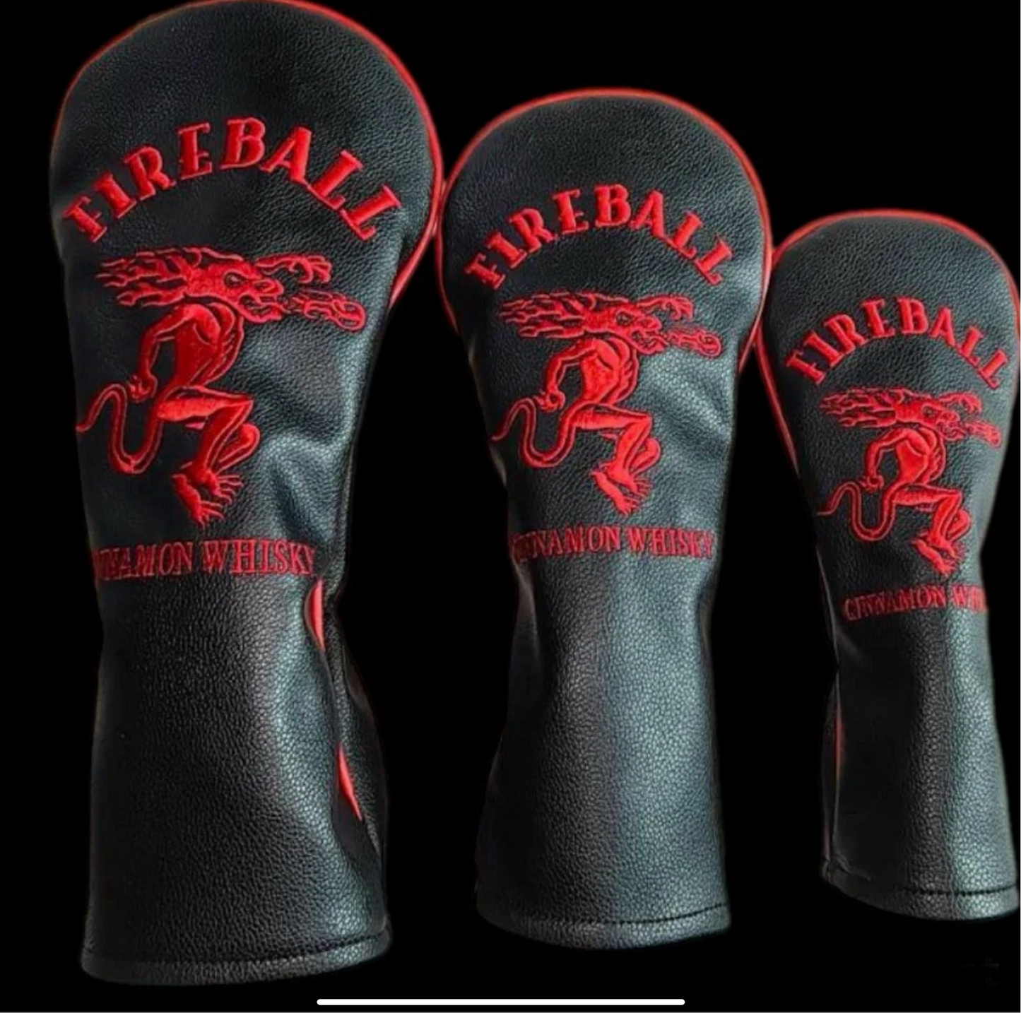 Fireball Golf Headcovers Whiskey Black
