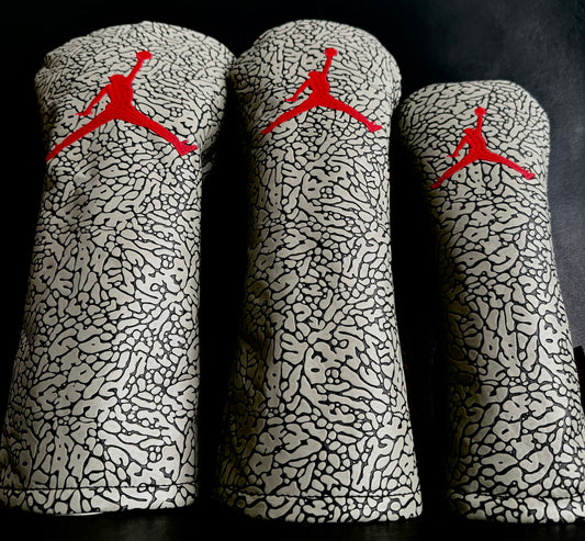 Air Jordan Golf Head Cover Raised Elephant Print Cement Grey