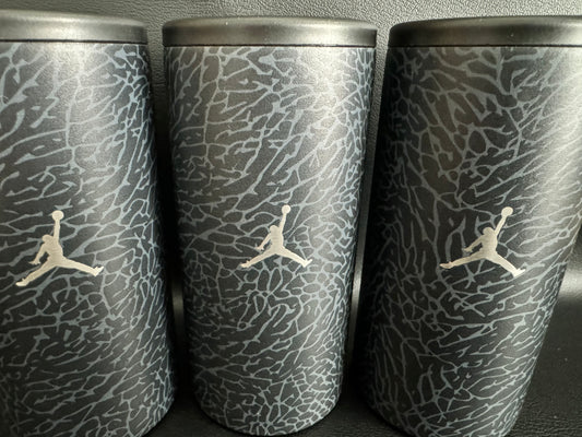 Air Jordan Elephant Print Slim Can Koozie Vacuum Sealed Double Wall 12oz (1)