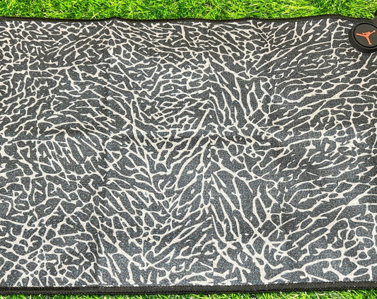 Jordan Elephant print magnetic golf towel 18 x 12 Black