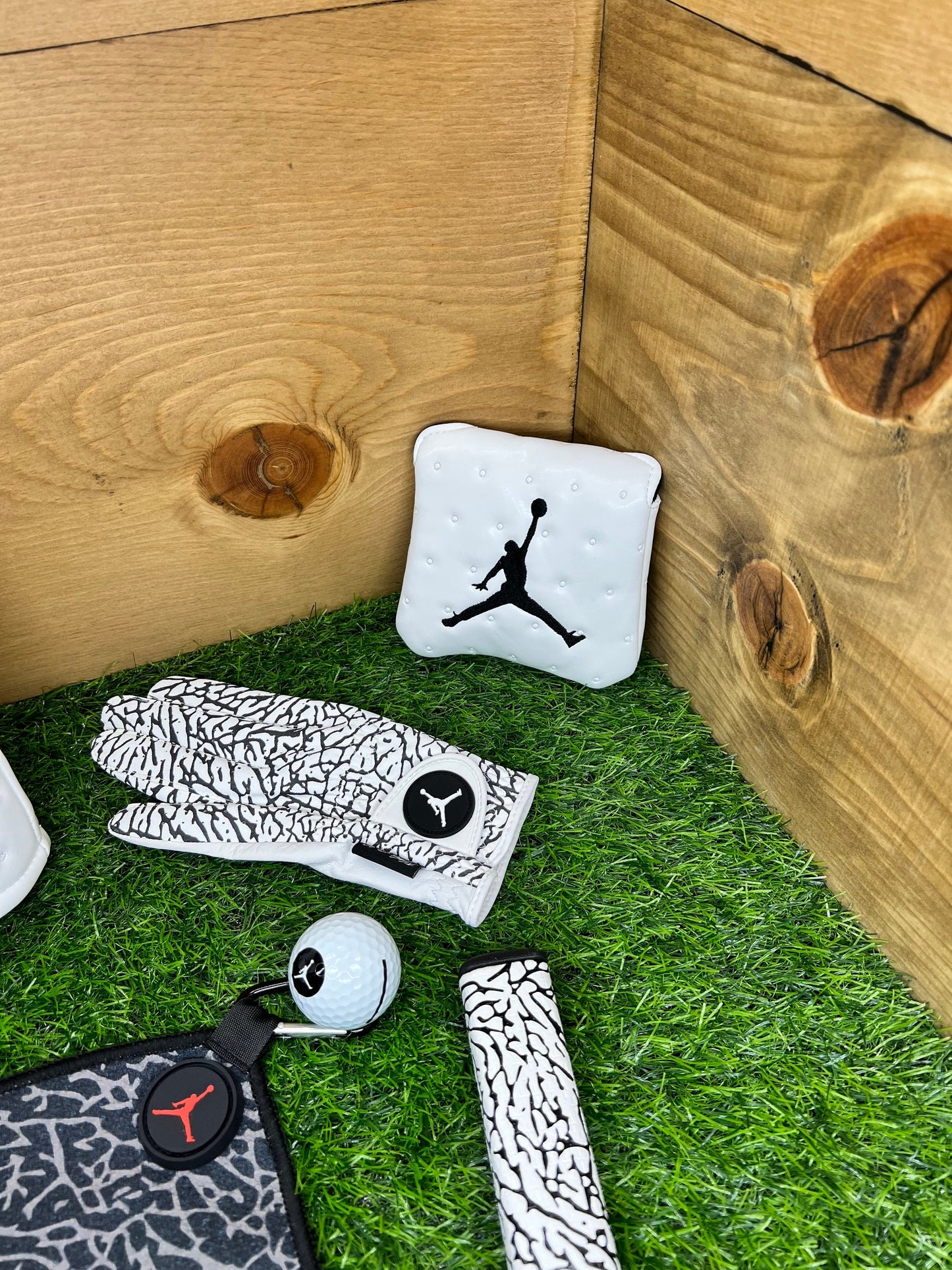 Jordan Leather Head Covers AJ13’s White