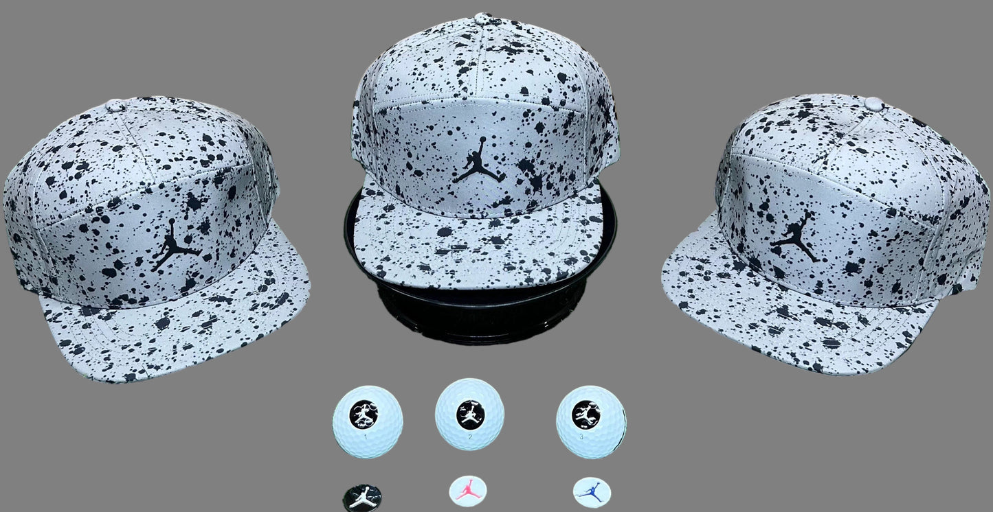 Air Jordan Hat Splatter Print Snap back by Flight Golf