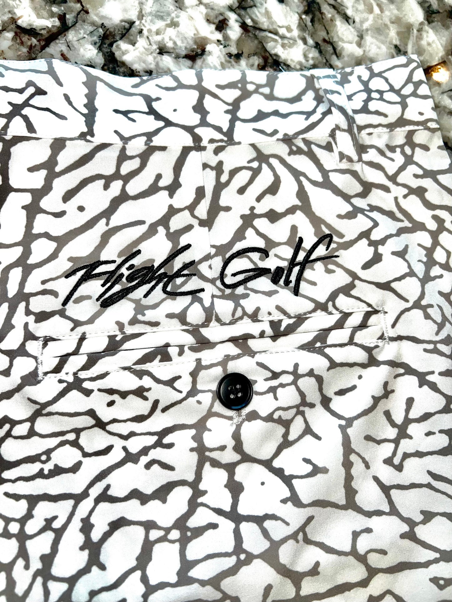 Jordan White Elephant print golf shorts Flight Golf 9" Inseam