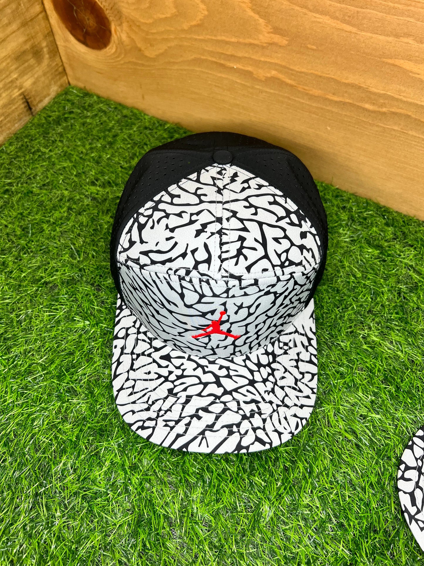 Air Jordan Cement Grey Elephant Print Snap back by Flight Golf