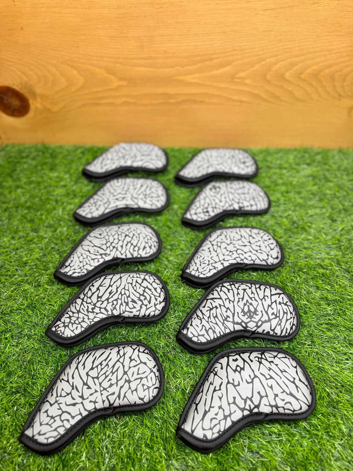 Jordan Elephant Print Magnetic Iron Head Covers Grey and Black (SOLD INDIVIDUALLY)