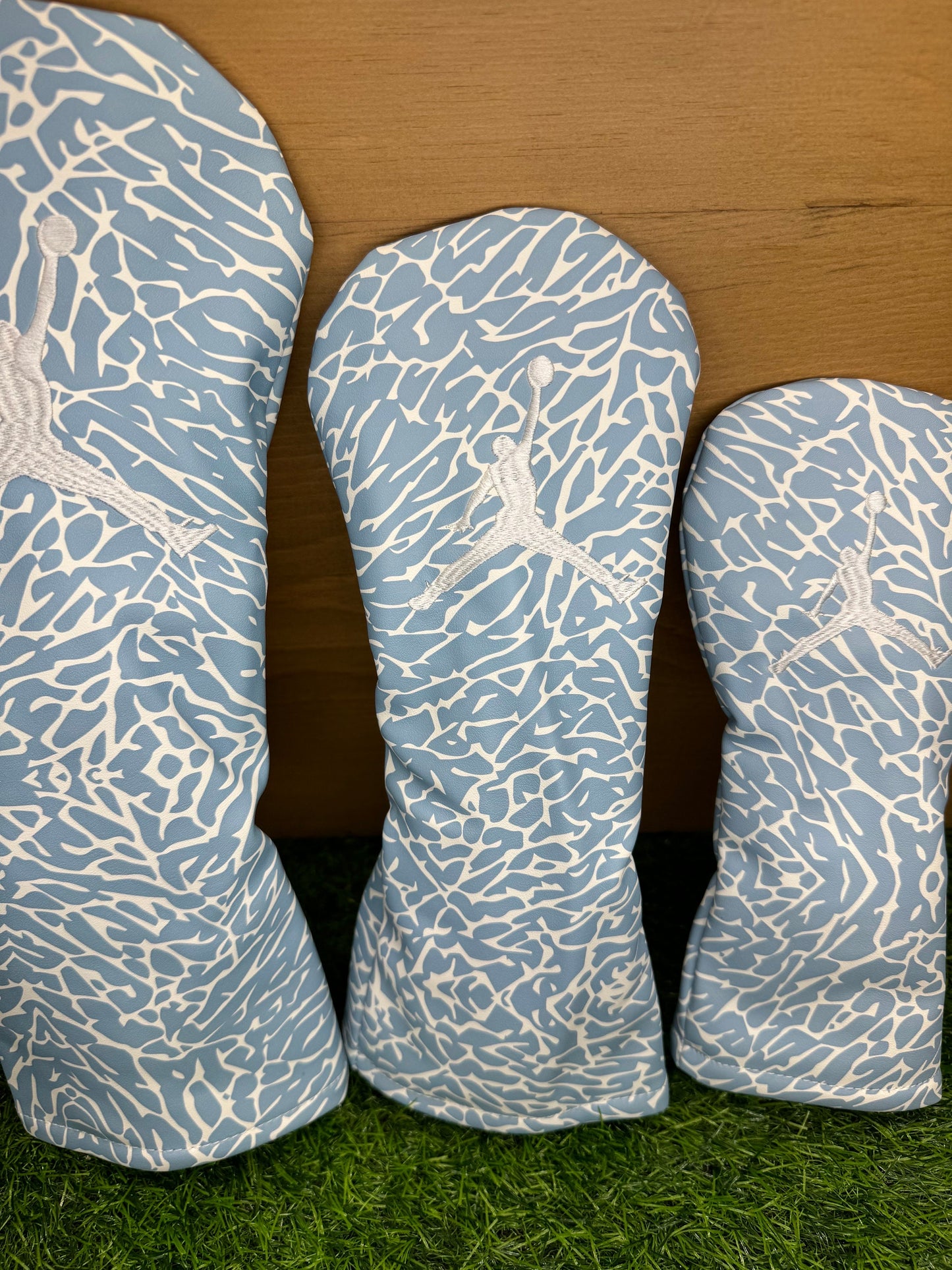 Jordan Leather Elephant Print UNC Blue and White