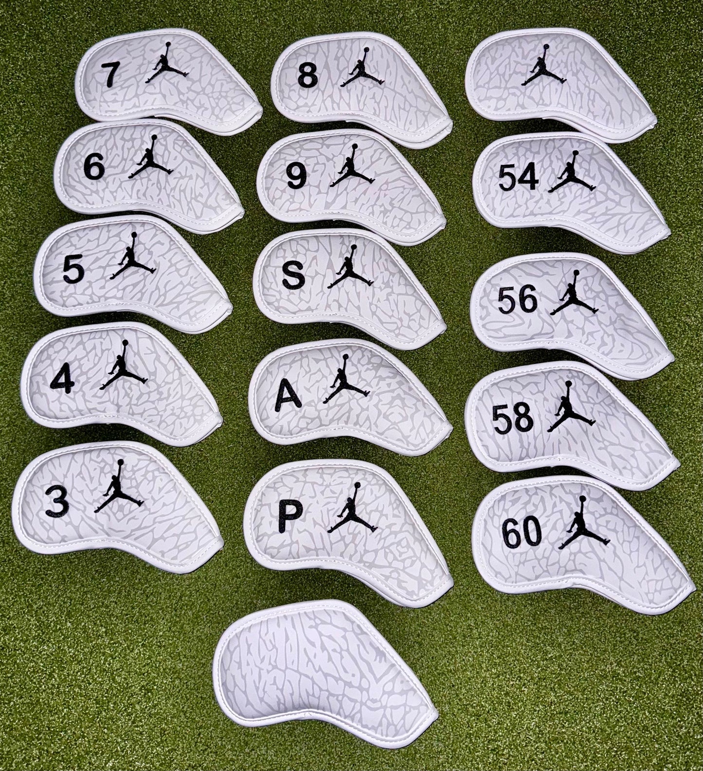 Jordan Elephant Print Magnetic Iron Head Covers Ghost Grey (SOLD INDIVIDUALLY)