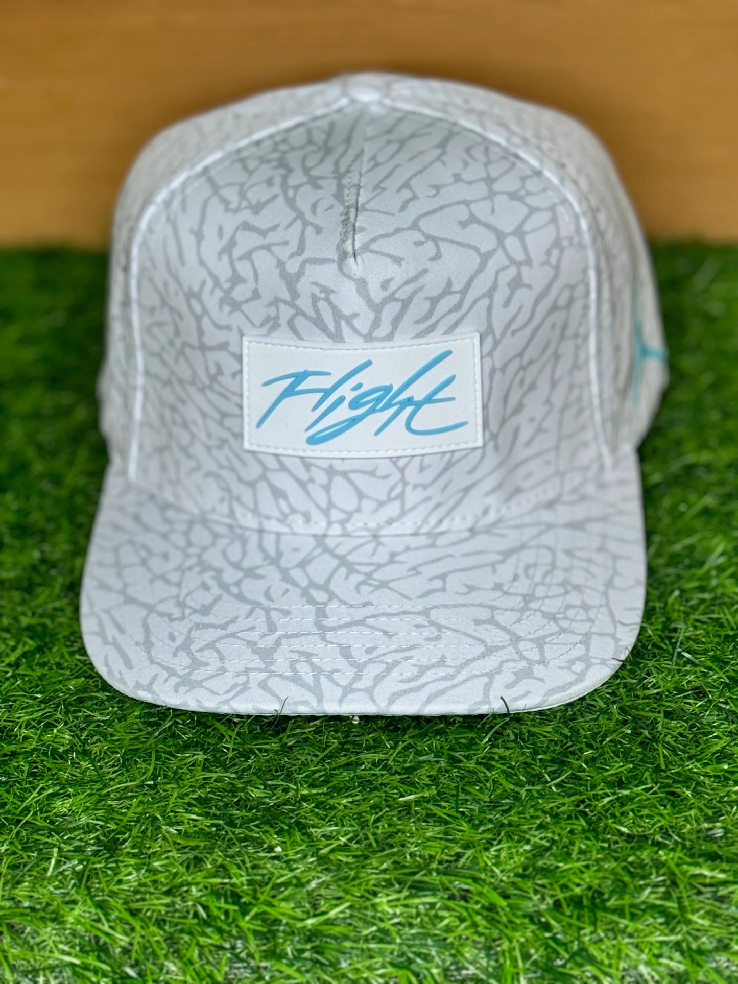 Air Jordan White/Grey Unc Blue Elephant Print Snap back by Flight Golf