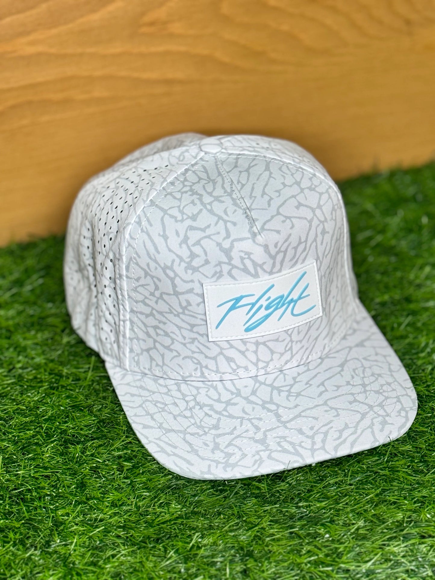 Air Jordan White/Grey Unc Blue Elephant Print Snap back by Flight Golf