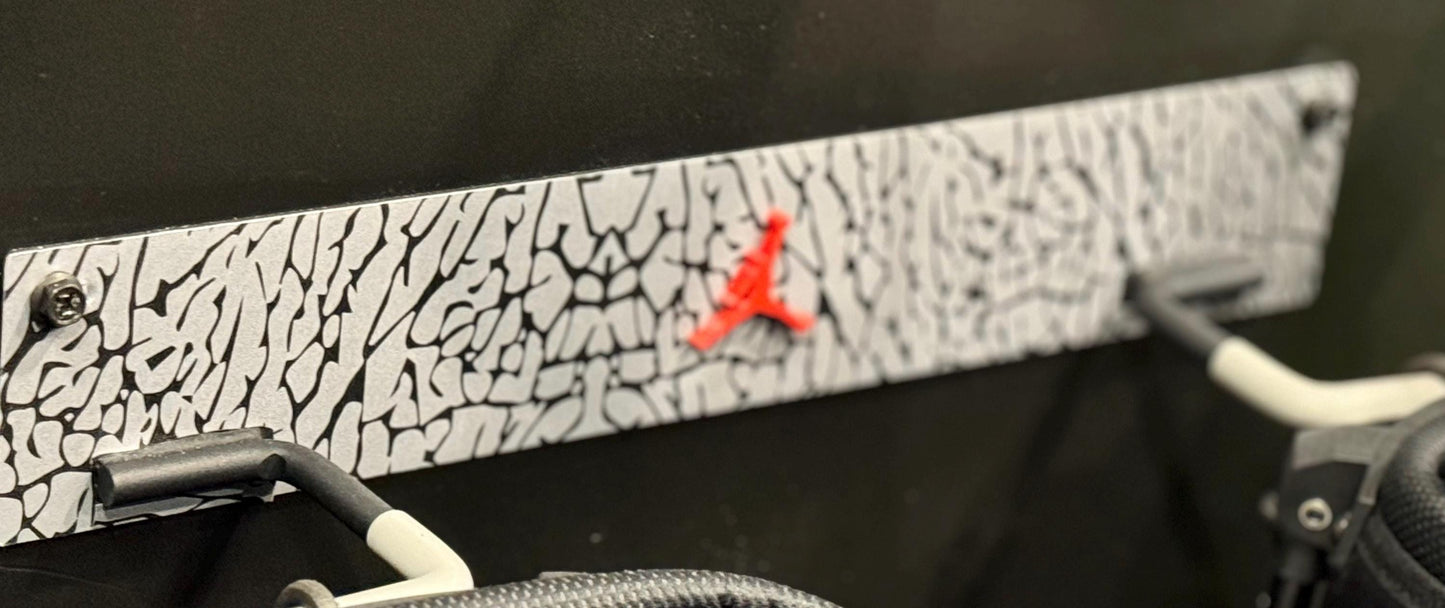 Jordan Grey & Black Elephant print Vinyl Wrap