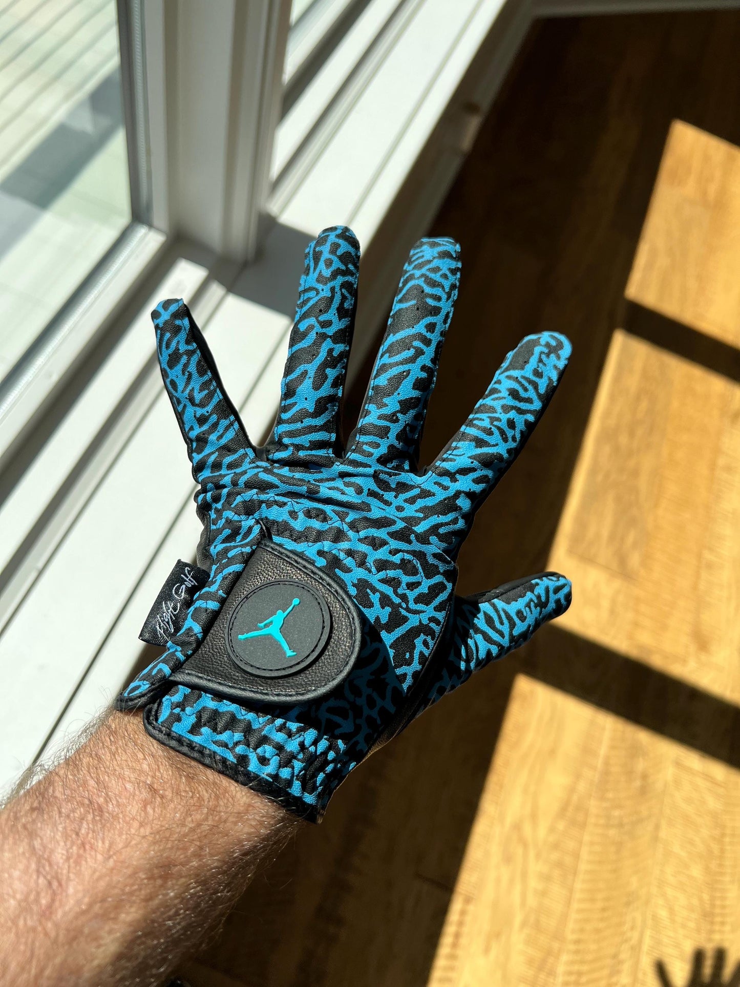 Jordan Golf Glove UNC Blue Elephant print Left Hand Only