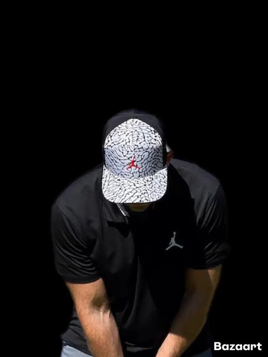 Air Jordan Cement Grey Elephant Print Snap back by Flight Golf