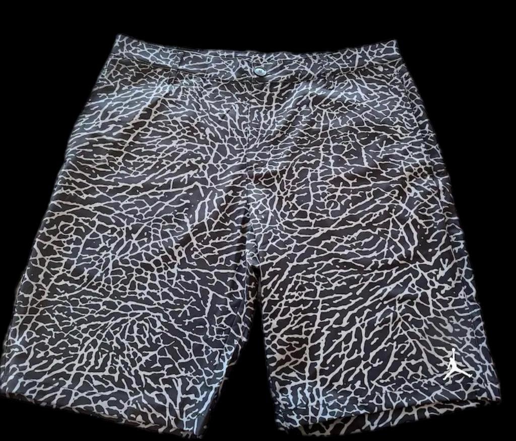 Jordan Black Elephant print golf shorts Flight Golf
