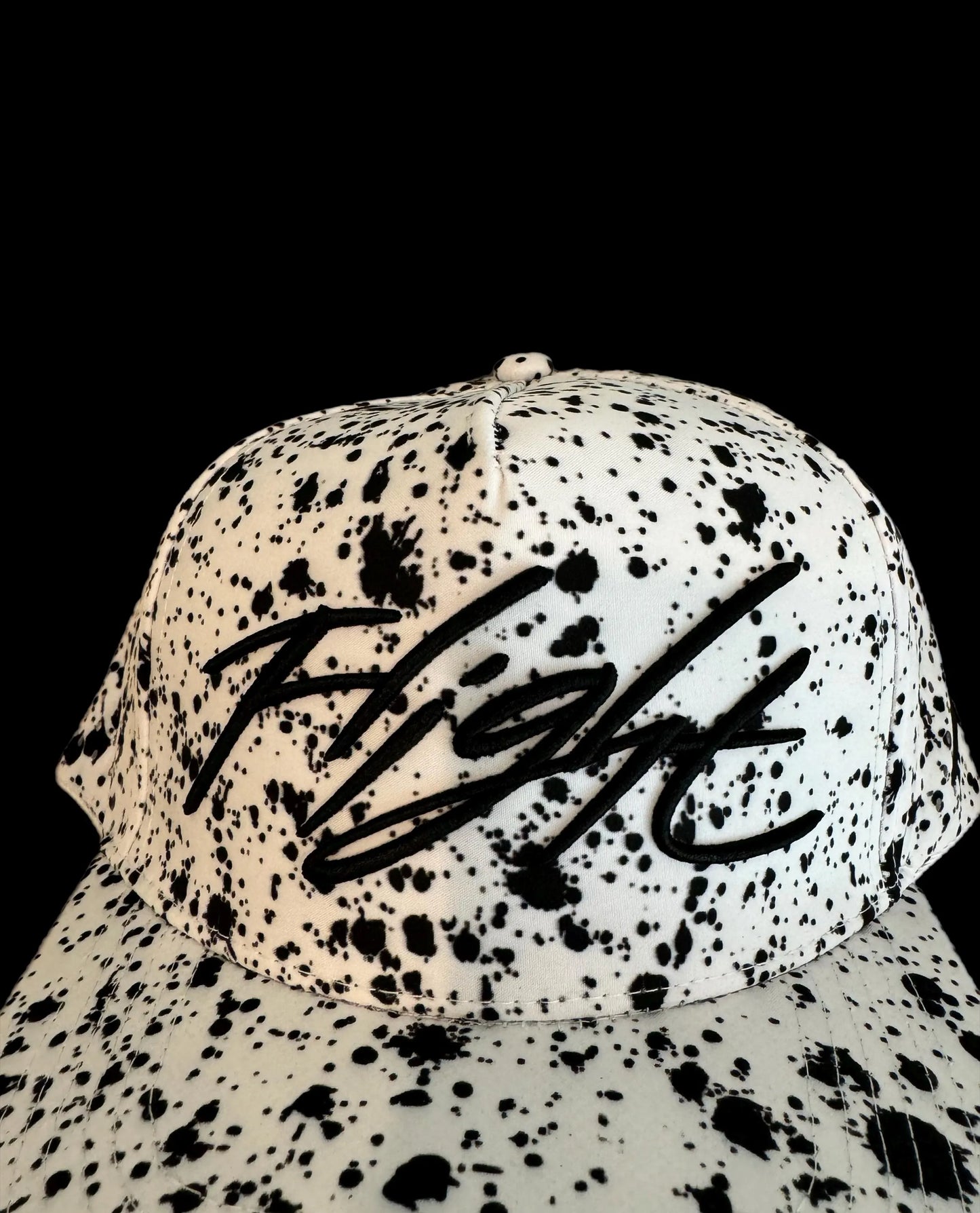 Air Jordan Hat White Splatter Print Snap back by Flight Golf
