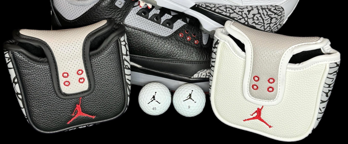 Air Jordan Mallet Putter Cover Magnetic Handmade Elephant print III's