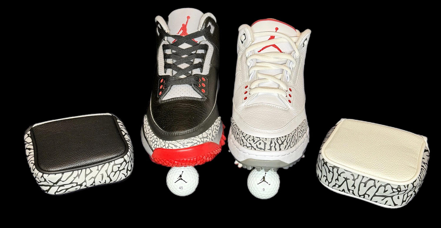 Air Jordan Mallet Putter Cover Magnetic Handmade Elephant print III's