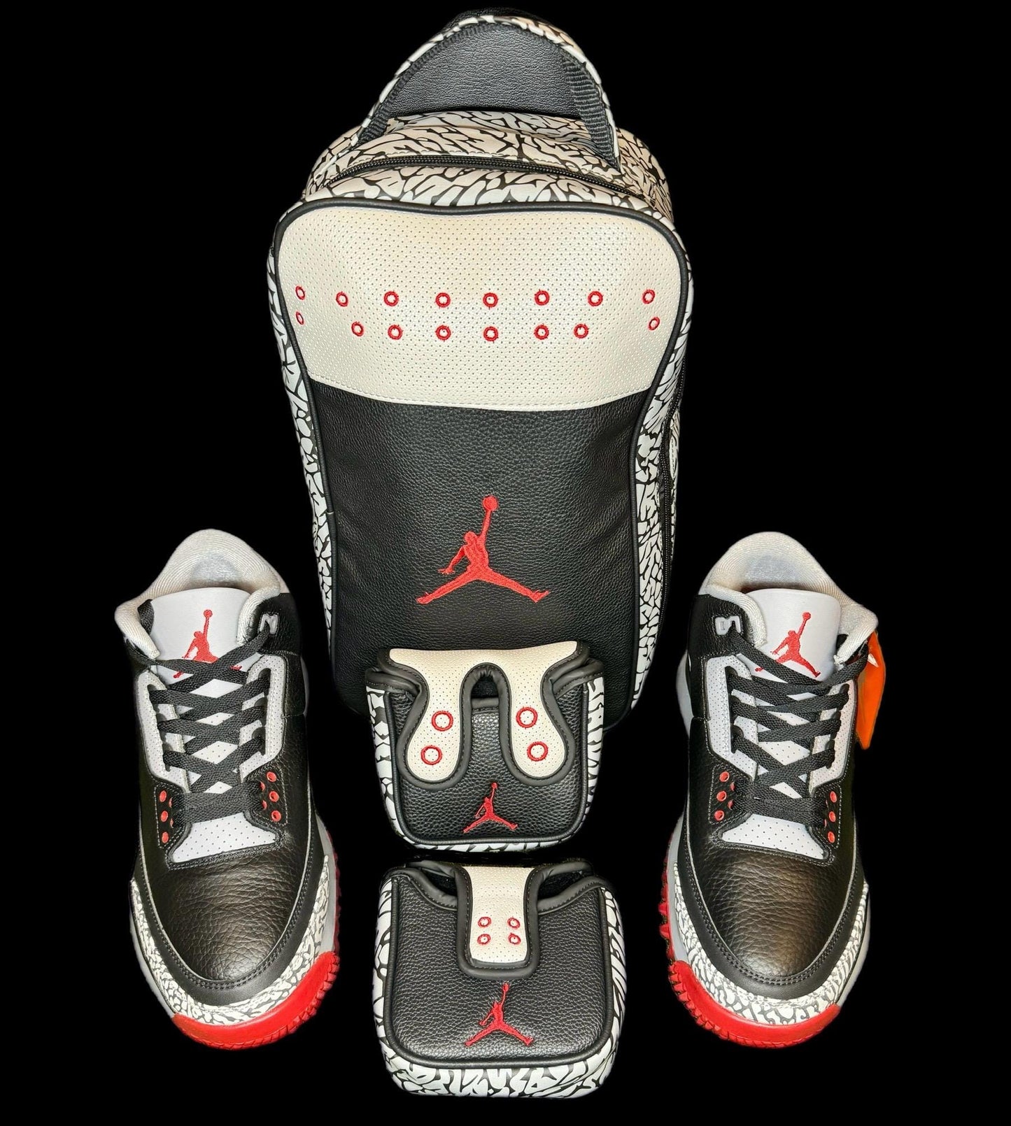 Air Jordan Mallet Putter Cover Magnetic Handmade Elephant print III's