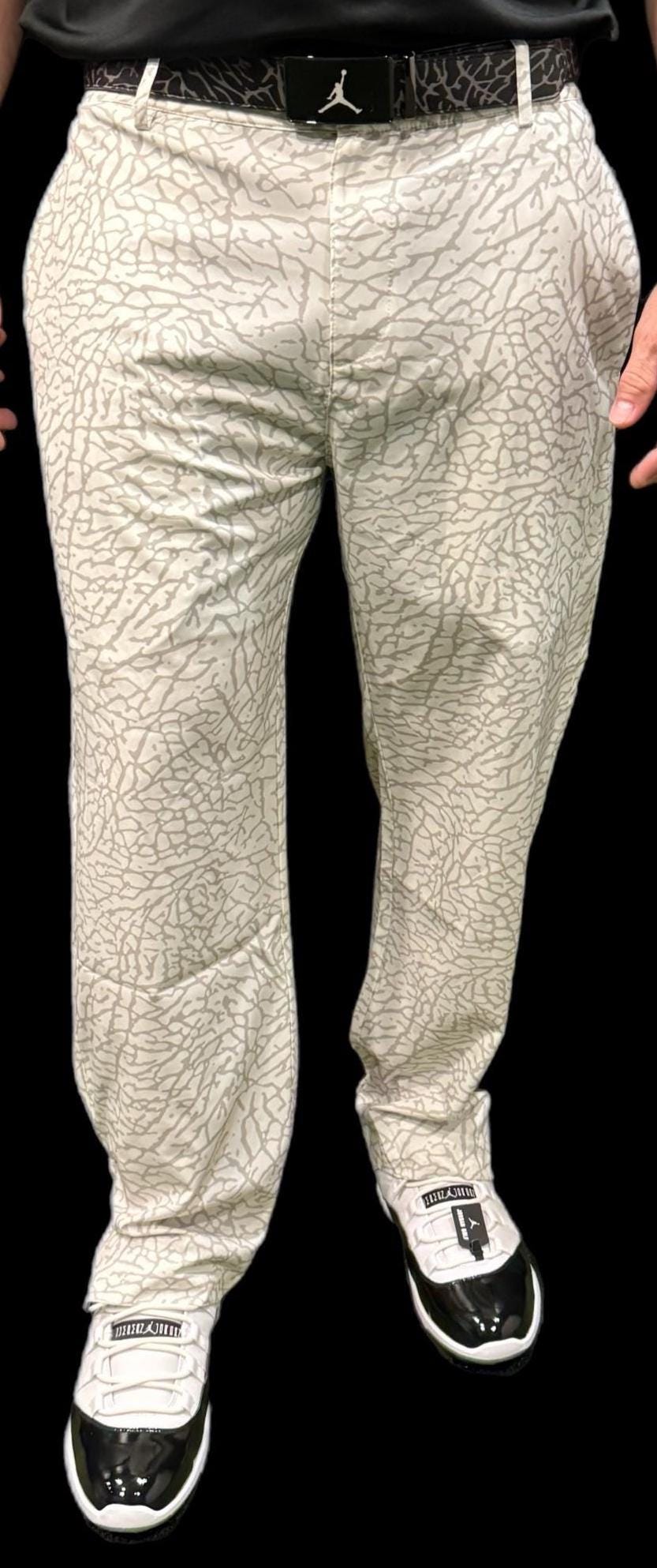 Jordan golf Joggers Elephant print White by Flight Golf