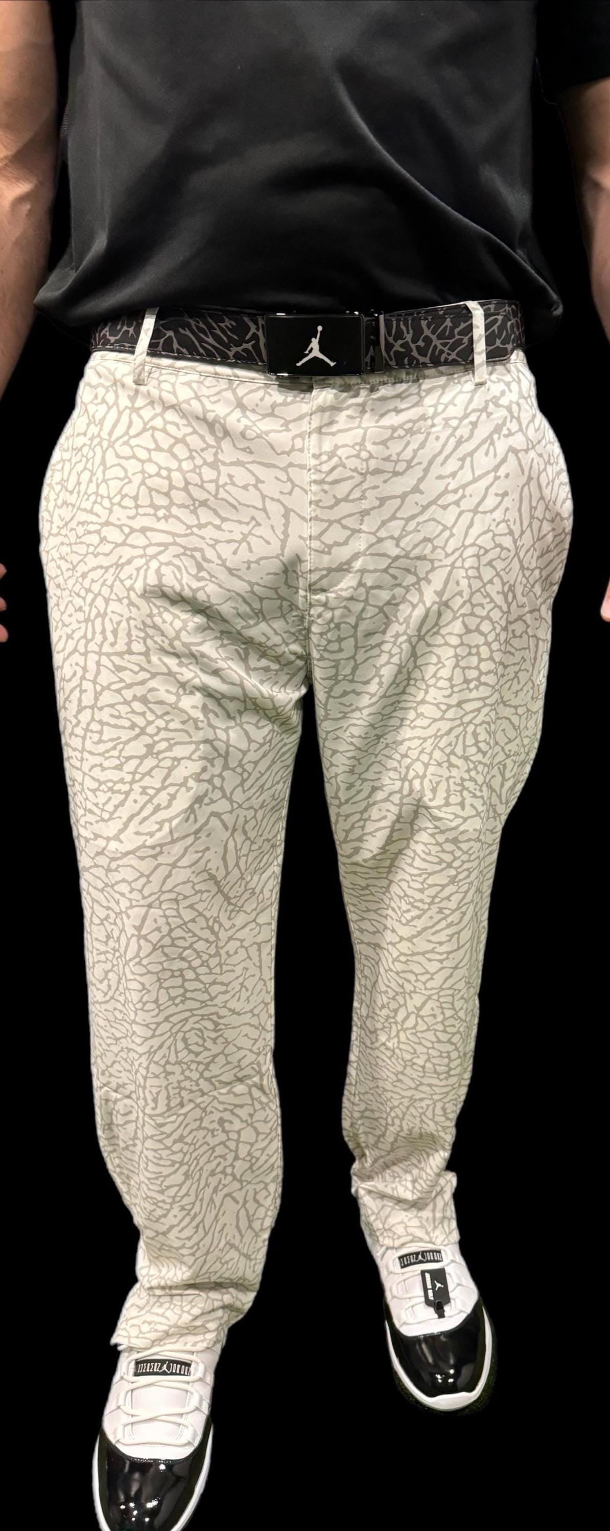 Jordan golf Joggers Elephant print White by Flight Golf