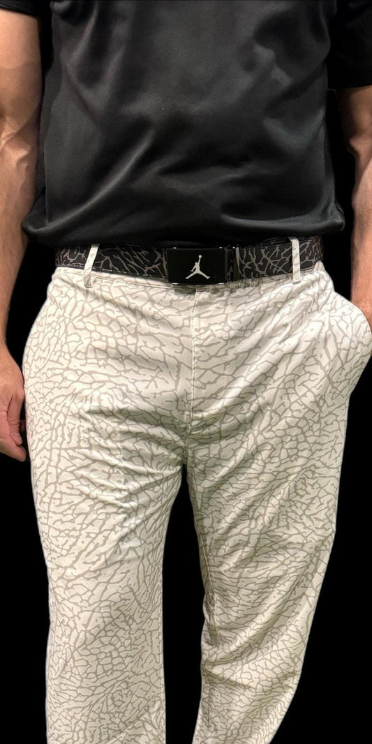 Jordan golf Joggers Elephant print White by Flight Golf