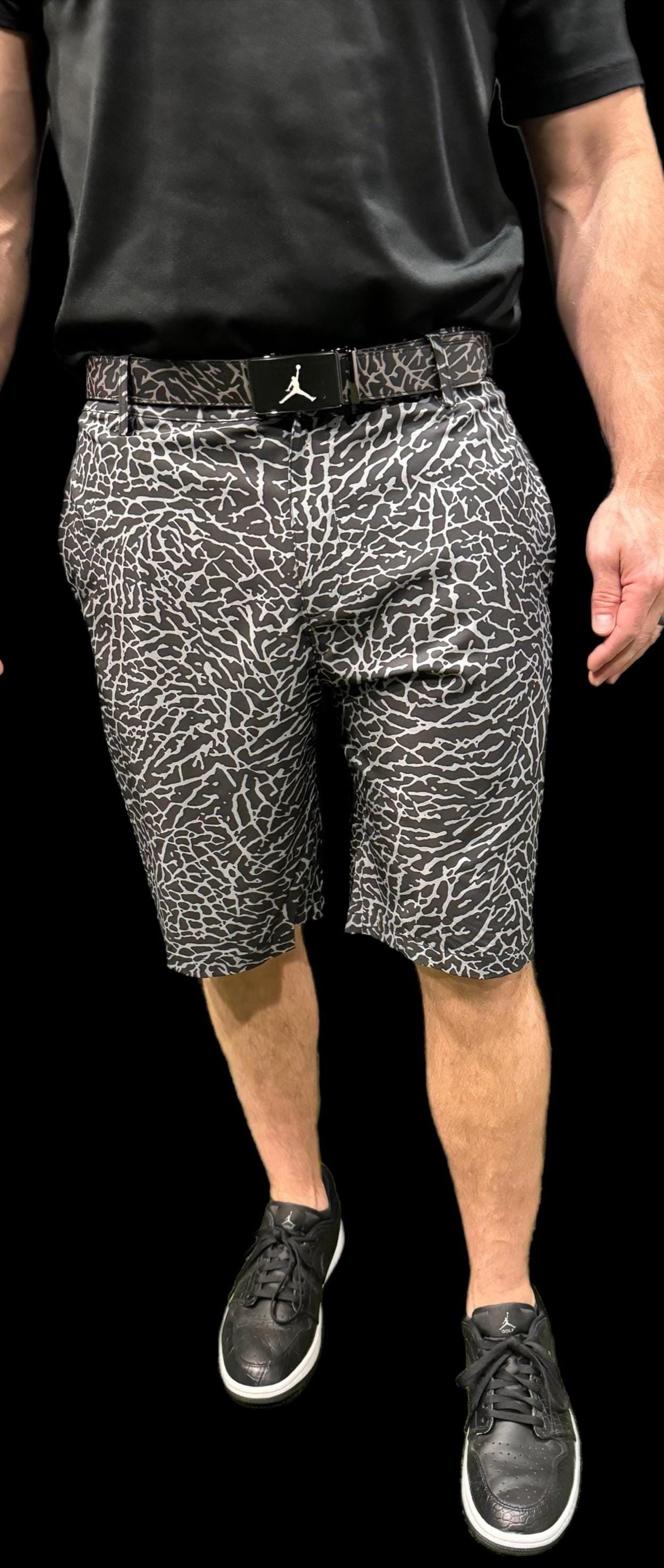 Jordan Black Elephant print golf shorts Flight Golf