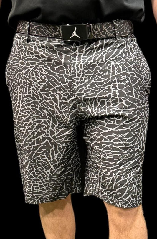 Jordan Black Elephant print golf shorts Flight Golf