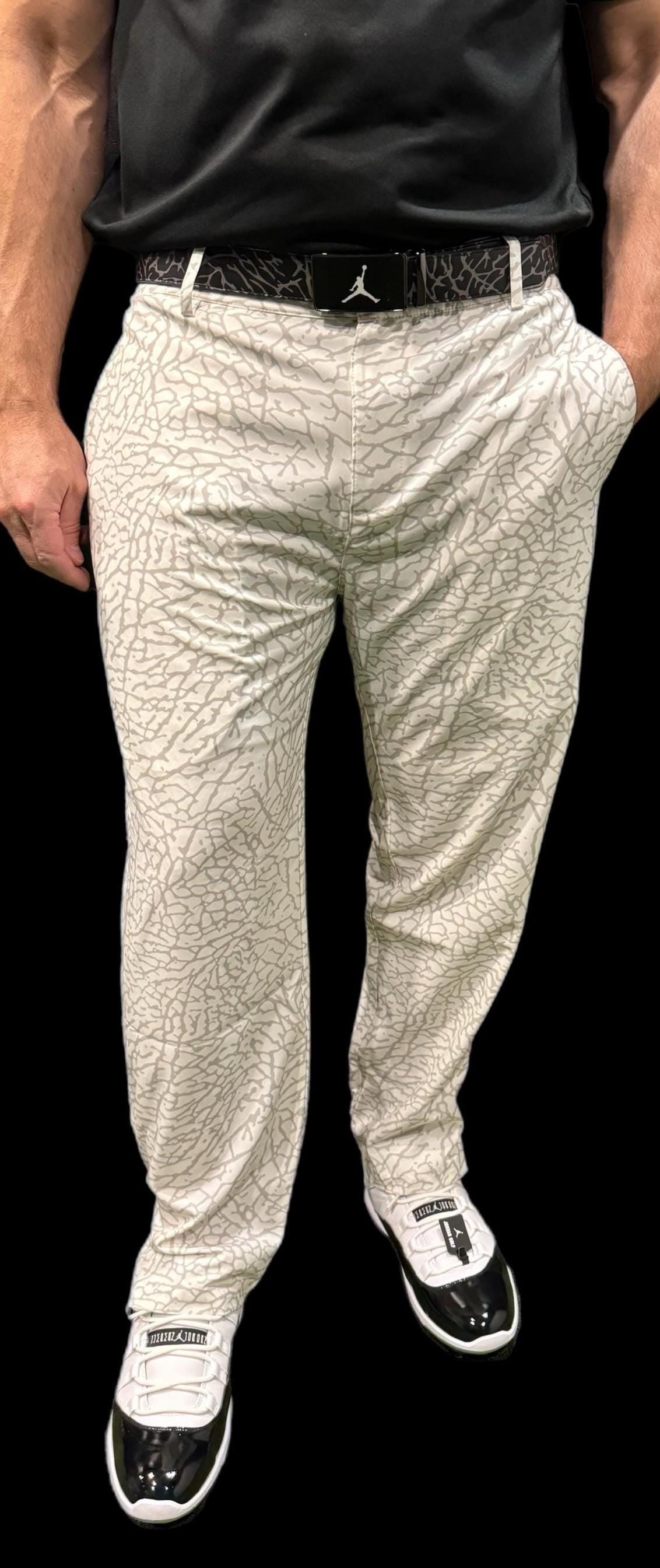 Jordan golf Joggers Elephant print White by Flight Golf