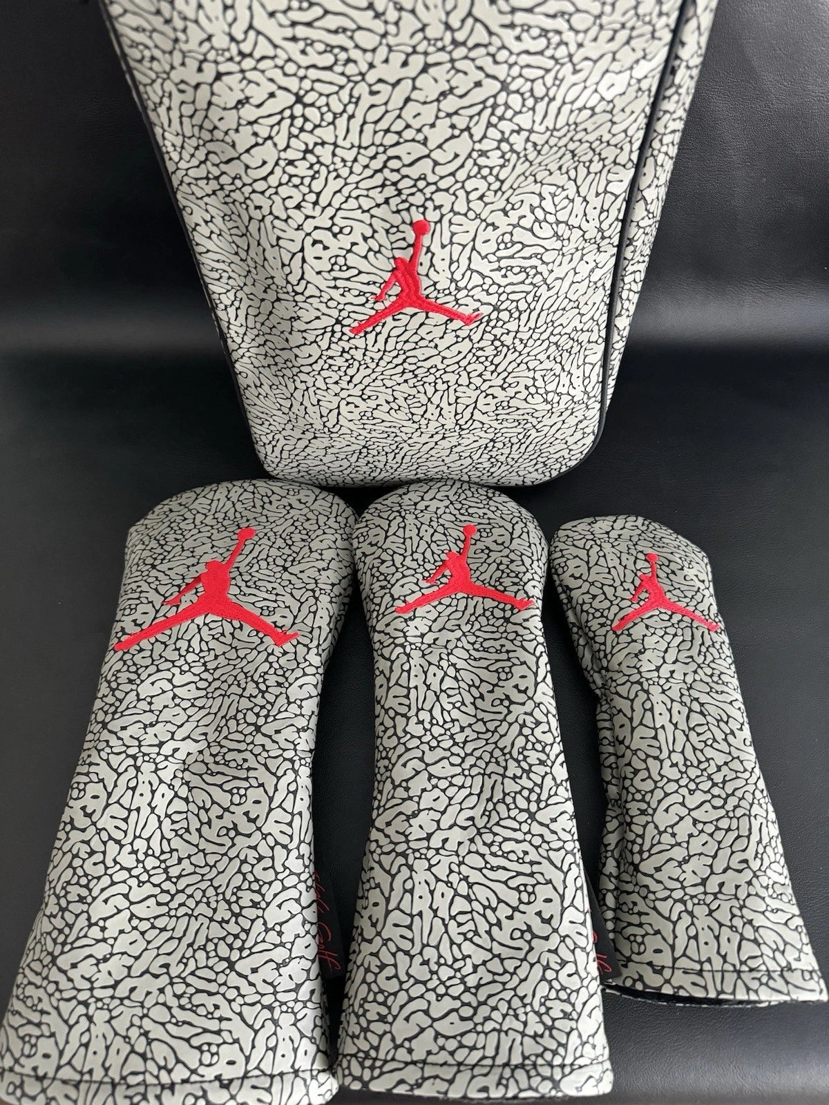 Air Jordan Golf Head Cover Raised Elephant Print Cement Grey