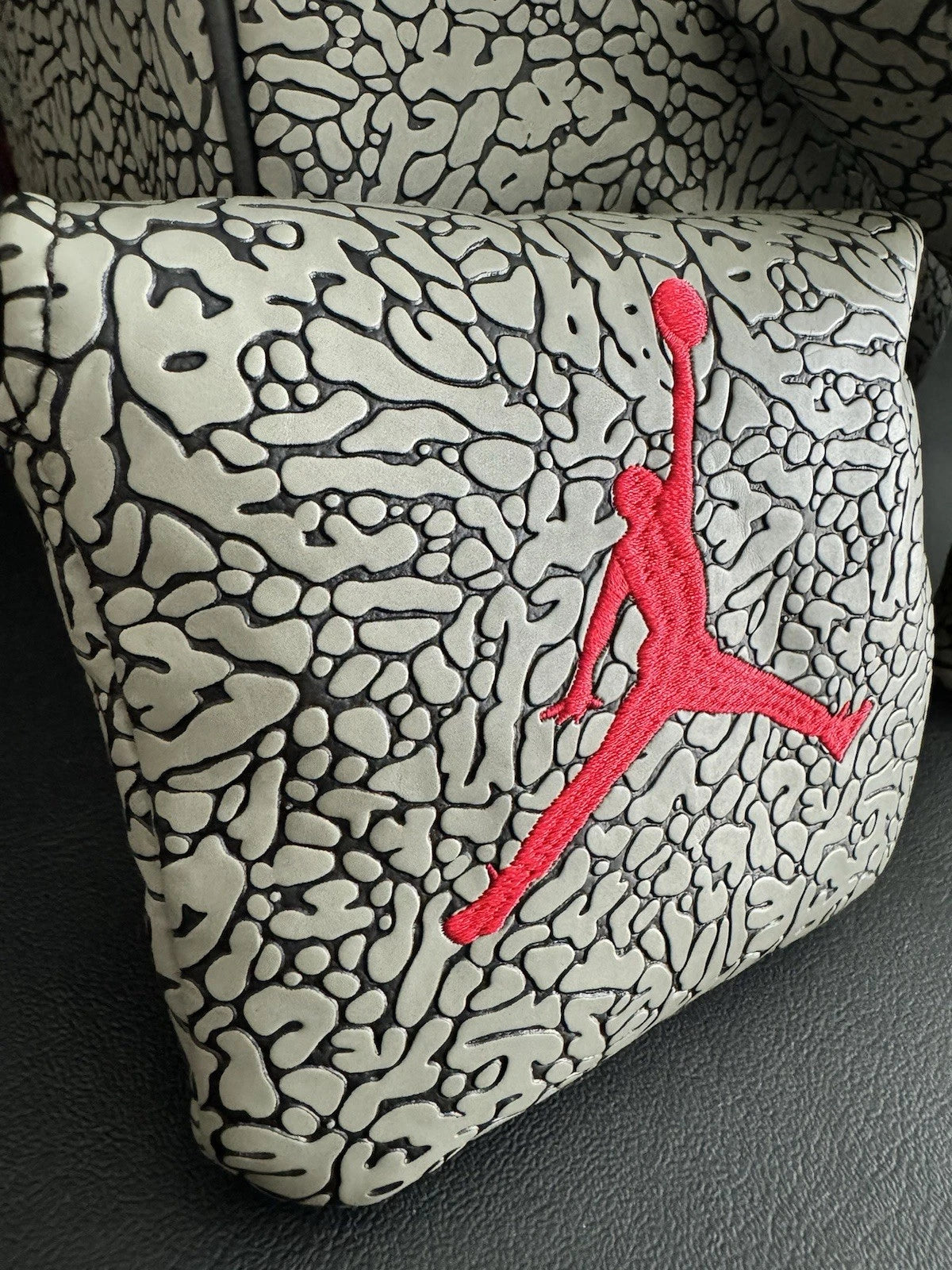 Air Jordan Golf Head Cover Raised Elephant Print Cement Grey