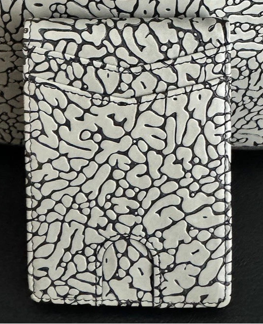 Air Jordan inspired Raised Elephant Print Leather Wallet