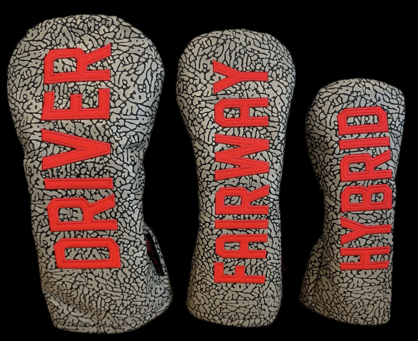 Air Jordan Golf Head Cover Cement Grey Raised Elephant Print Swag