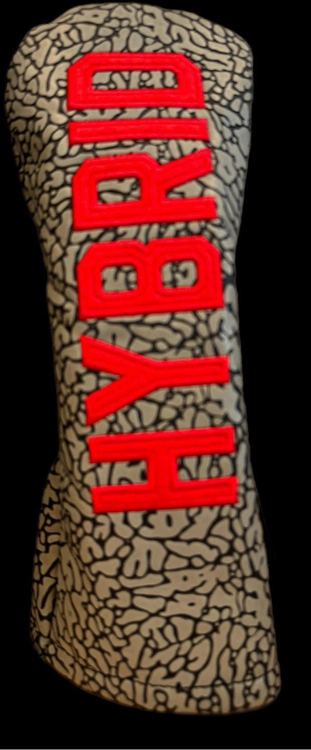 Air Jordan Golf Head Cover Cement Grey Raised Elephant Print Swag