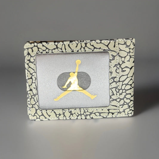 Air Jordan inspired Raised Elephant Print Leather Wallet
