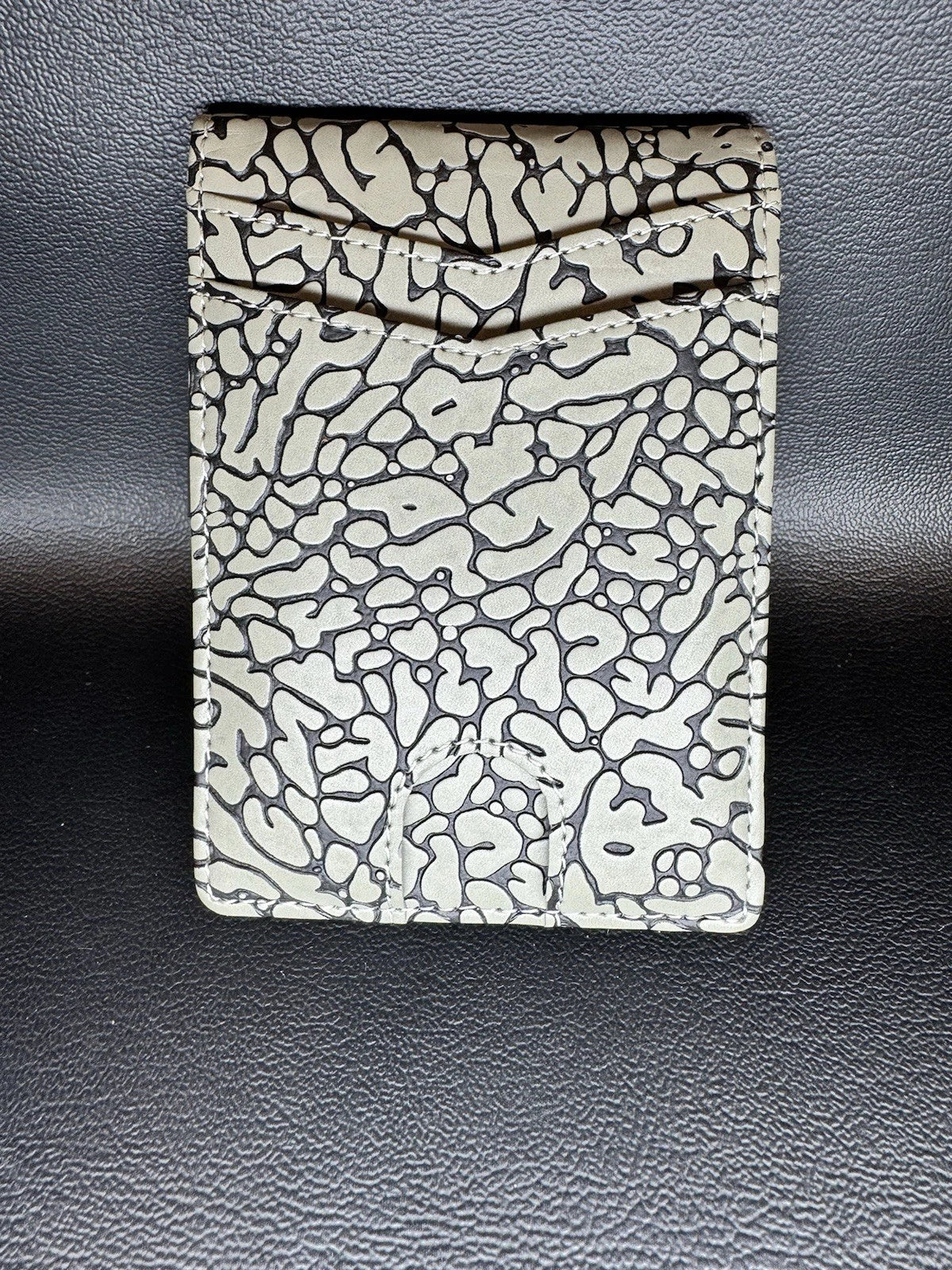 Air Jordan inspired Raised Elephant Print Leather Wallet