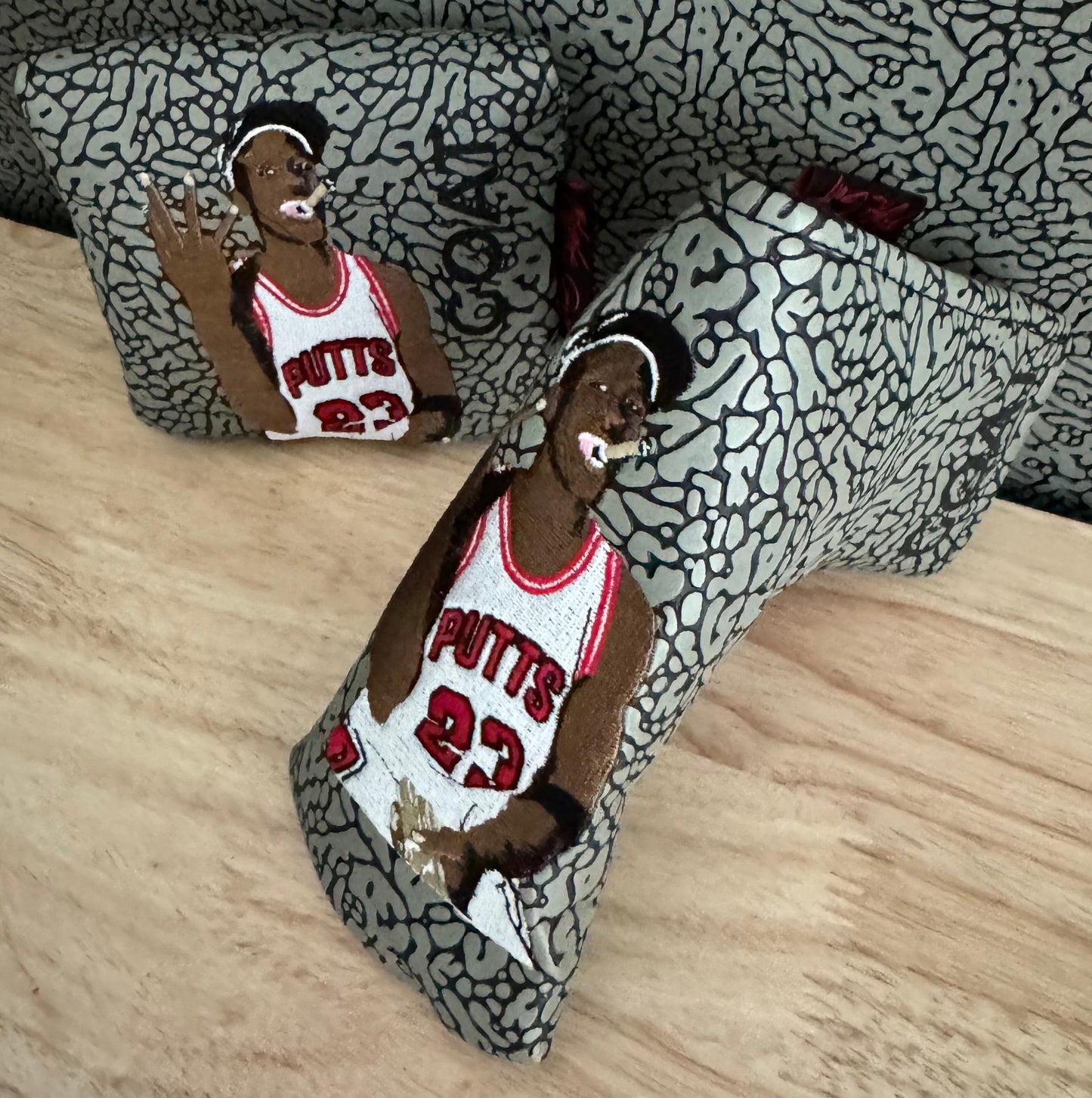 Air Jordan Golf Putter Head Cover Textured Elephant Print Cement Grey No 3 Putts