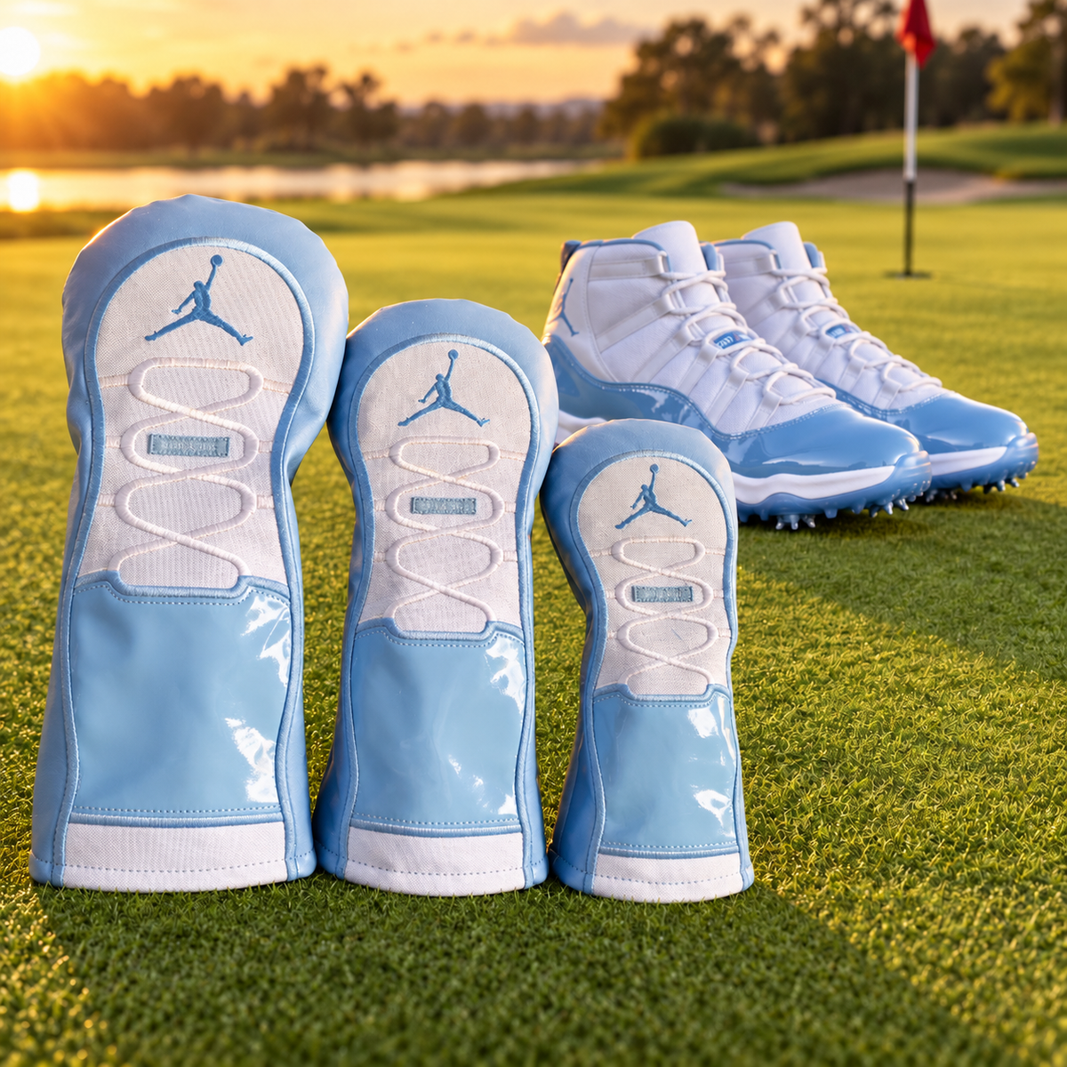 Air Jordan Golf Head Cover Unc Blue 11s