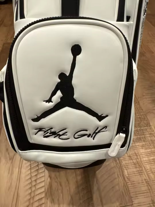 Air Jordan Elephant White Print Stand Bag by Flight Golf (Vessel Style) Matching Head Covers