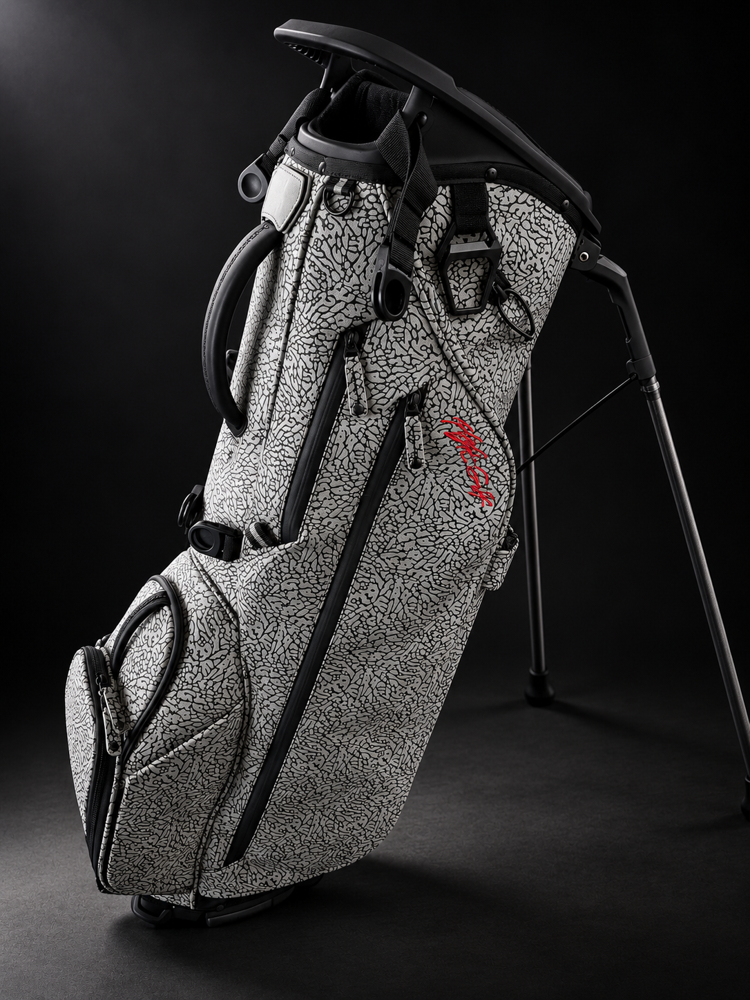 Air Jordan Elephant Print Stand Bag by Flight Golf (Vessel Style) Matching Head Covers