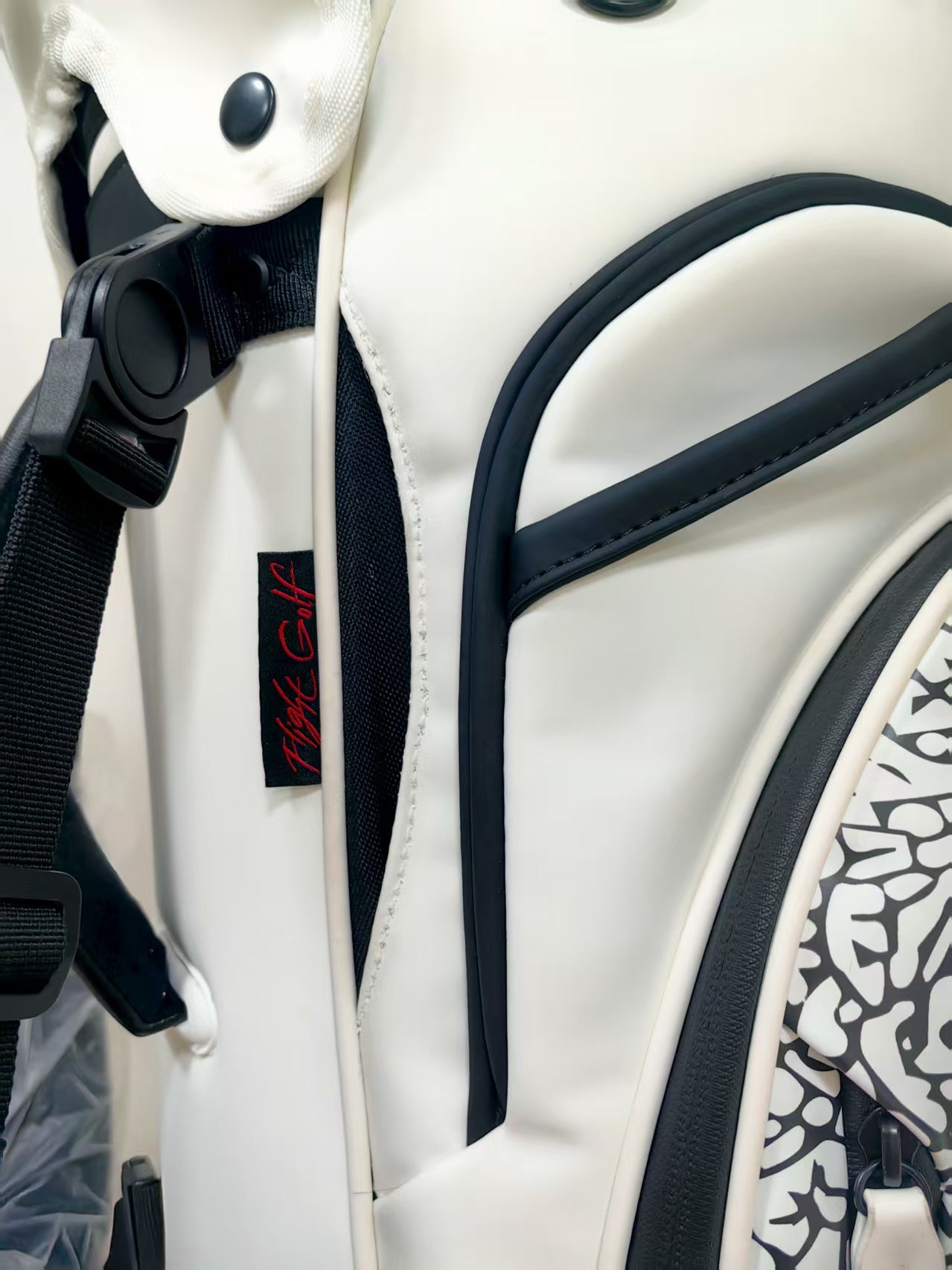 Air Jordan Elephant White Print Stand Bag by Flight Golf (Vessel Style) Matching Head Covers