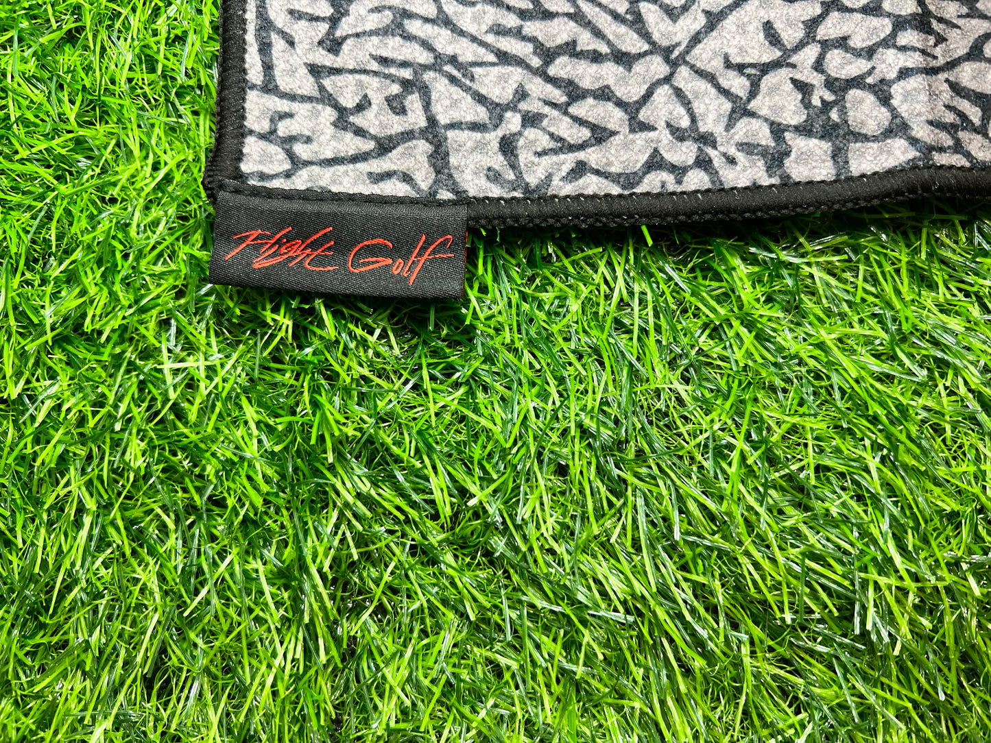 Jordan Elephant print magnetic golf towel 18 x 12 Cement Grey