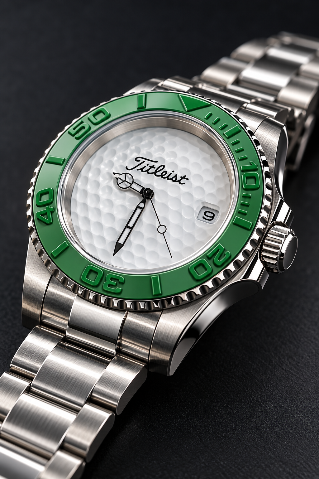 Titleist Golf Ball Watch (Rolex style) oyster and rubber strap