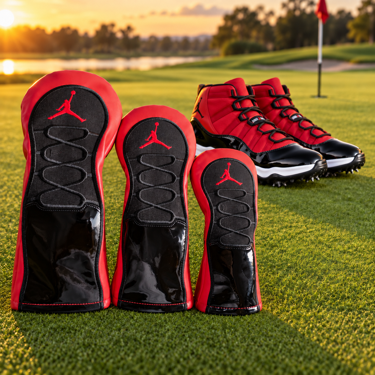 Air Jordan Golf Head Cover Red and Black 11