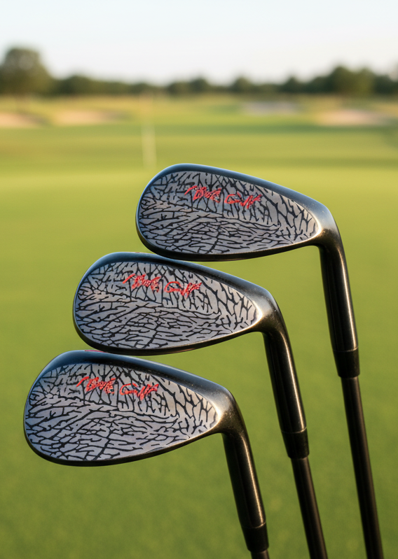 Elephant Print Wedges by Flight Golf Custom Made (Cement Grey)