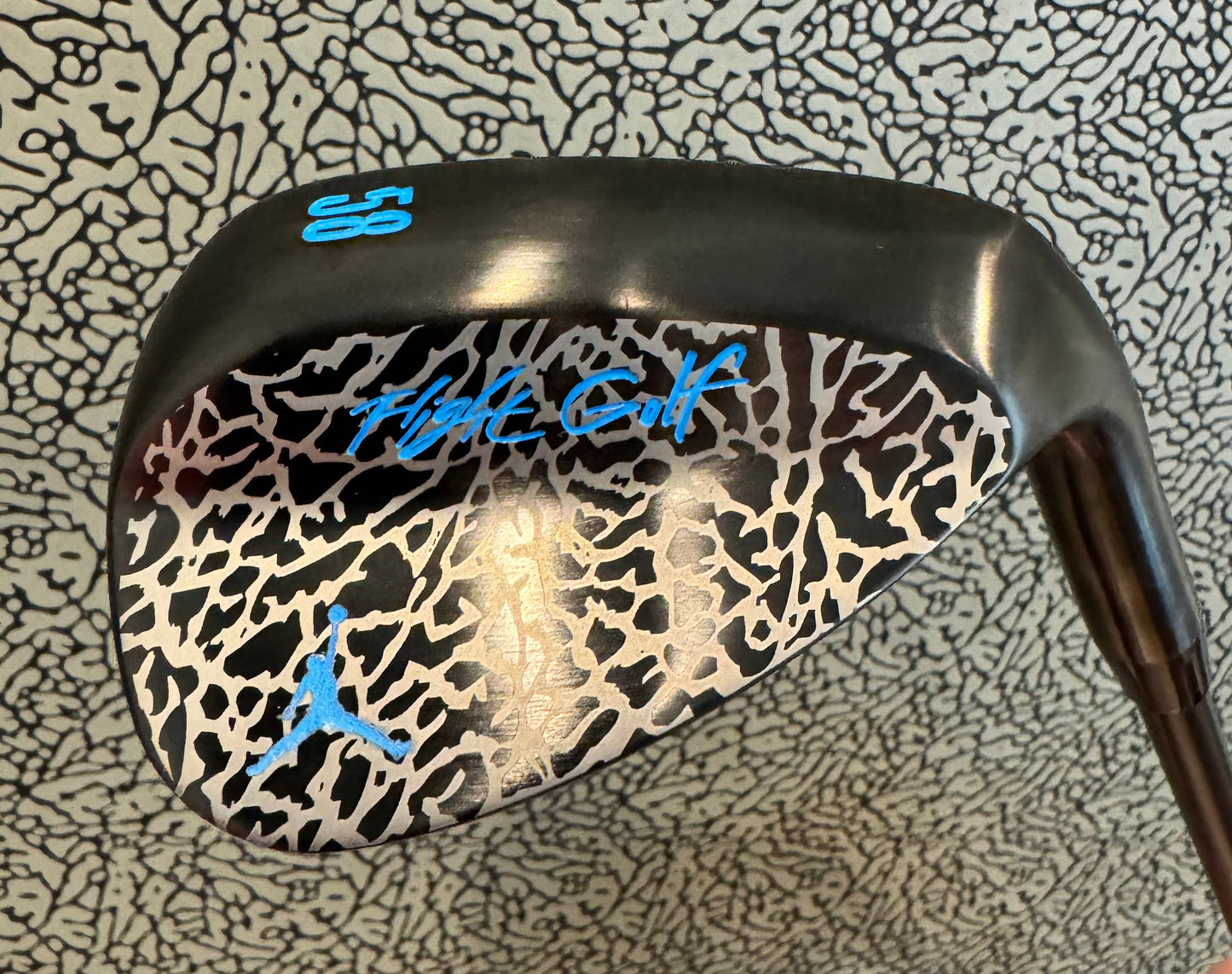 Elephant Print Wedges by Flight Golf Custom Made (Black & Grey)