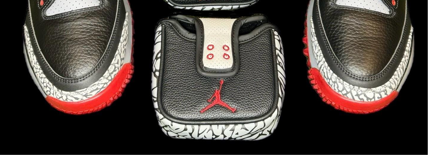 Air Jordan Mallet Putter Cover Magnetic Handmade Elephant print III's