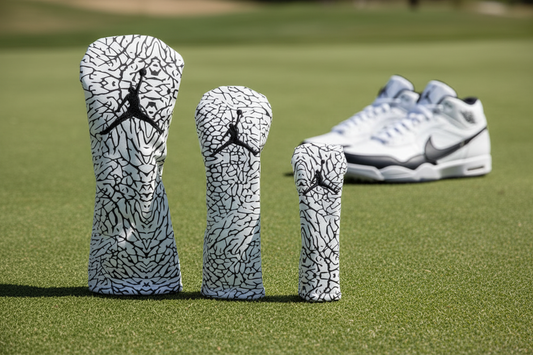 Air Jordan Golf Head Cover White/Black Elephant Print Upcycle